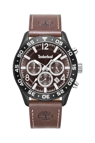 Reloj de piel - Cronógrafo - Marrón y negro