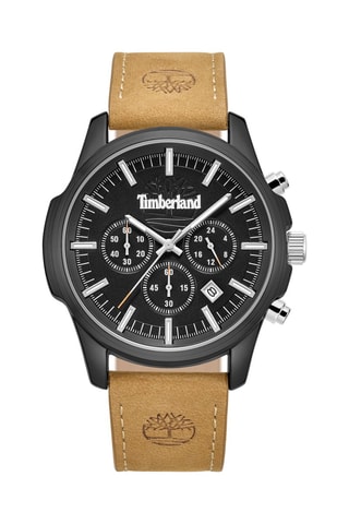 Reloj de piel - Cronógrafo - Beige y negro