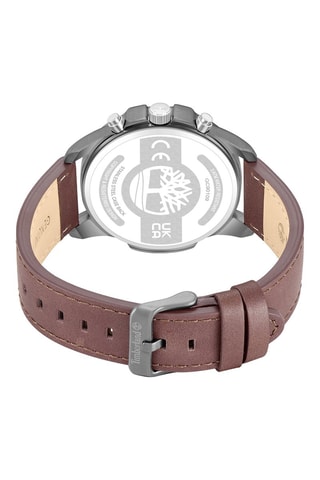 Reloj de piel - Cronógrafo - Marrón y plateado