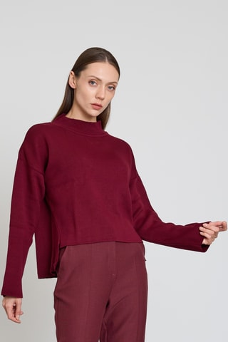 Camisola oversize - Bordô