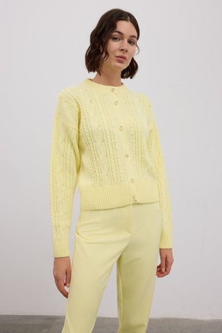 Casaco de malha - Amarelo-pálido