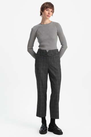 Calças corte cenoura - Antracite