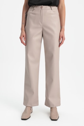 Calças wide legs - Bege-claro