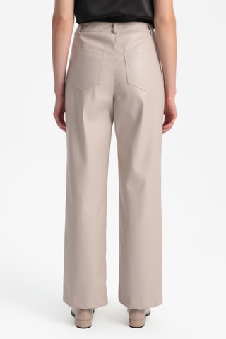 Calças wide legs - Bege-claro