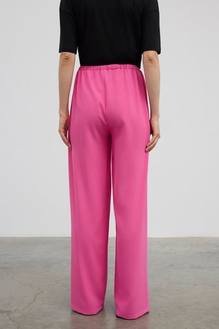 Calças de cintura alta - Fúcsia