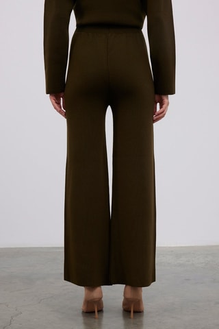 Calças wide legs - Caqui