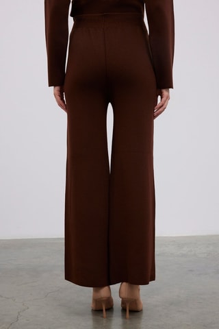 Calças wide legs - Castanho