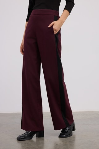 Calças wide legs - Bordô