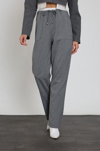 Calças wide legs - Antracite