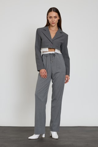 Calças wide legs - Antracite