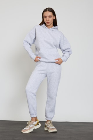 Calças de treino - Cinzento-claro mesclado