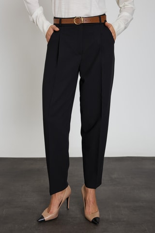 Calças e cinto - Preto e castanho