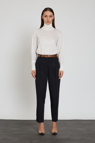 Calças e cinto - Preto e castanho