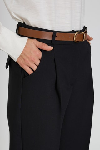 Calças e cinto - Preto e castanho