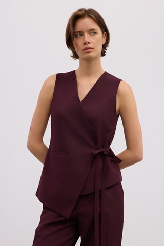 Top sem mangas - Bordô