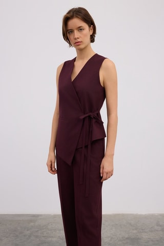 Top sem mangas - Bordô