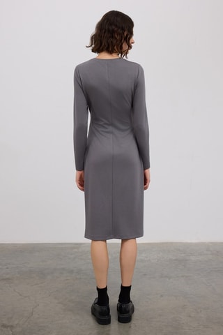 Vestido midi - Cinzento