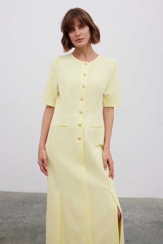 Vestido comprido - Amarelo-pálido