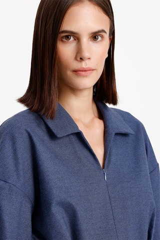 Vestido direito - Azul-escuro