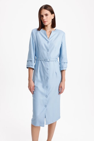 Vestido-camisa - Azul-celeste