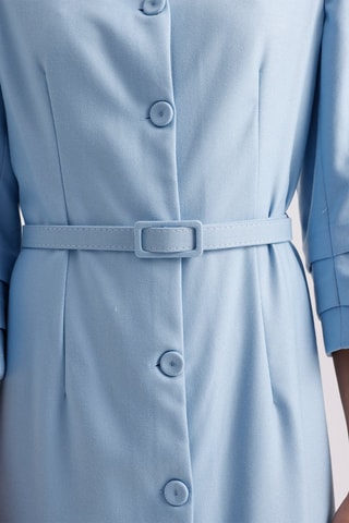 Vestido-camisa - Azul-celeste