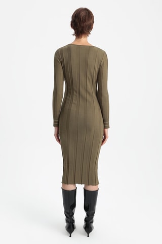 Vestido justo - Caqui