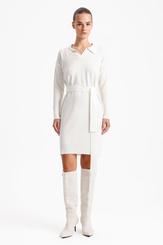 Vestido direito - Cru