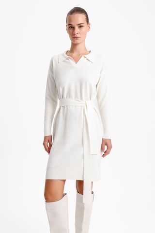 Vestido direito - Cru