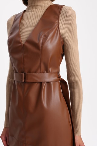 Vestido midi - Castanho