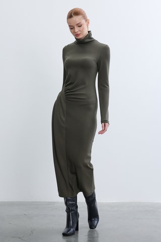 Vestido comprido - Caqui