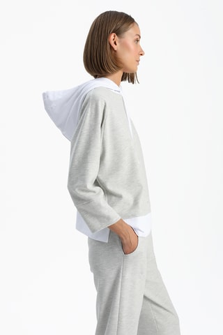 Sweat com capuz - Cinzento