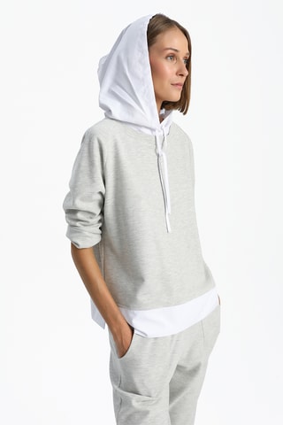 Sweat com capuz - Cinzento