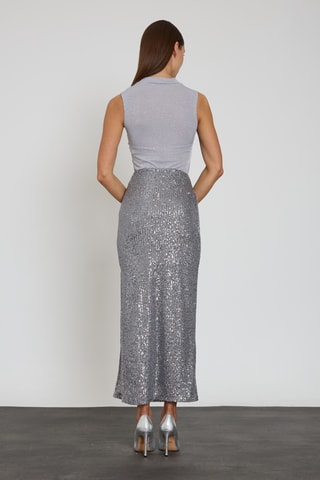 Saia comprida - Prateado