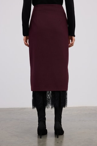 Saia comprida - Bordô