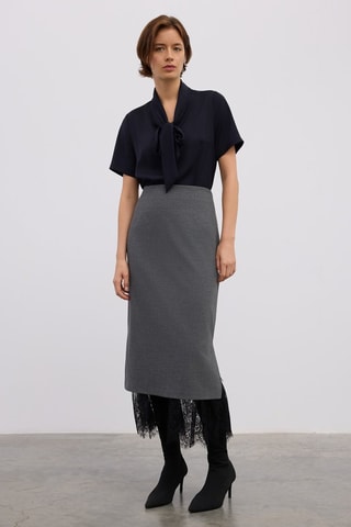 Saia comprida - Cinzento