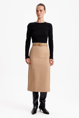 Saia midi - Bege