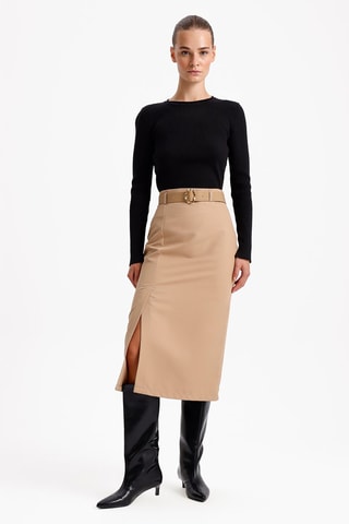 Saia midi - Bege