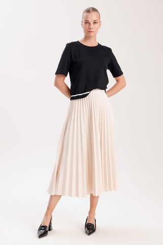 Saia plissada - Cru