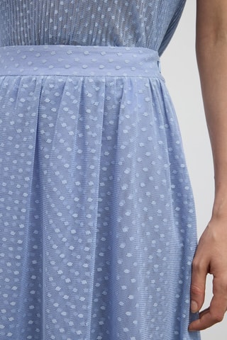 Saia comprida de cintura alta - Azul