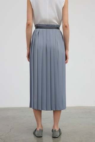 Saia plissada de cintura alta - Antracite