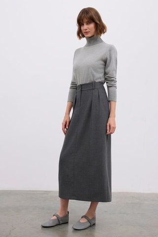 Saia comprida - Cinzento-escuro