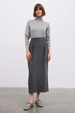 Saia comprida - Cinzento-escuro