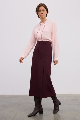 Saia comprida - Bordô