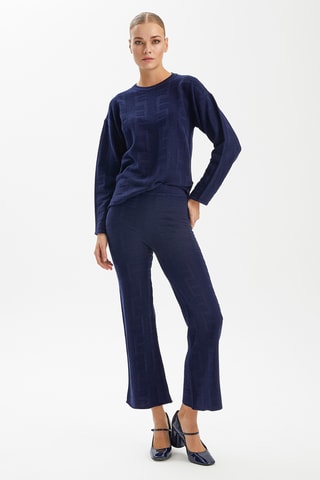 Calças 7/8 - Azul-marinho