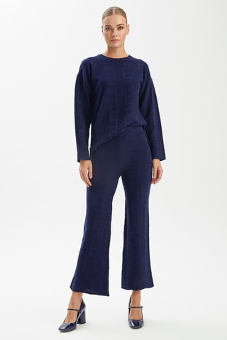 Calças 7/8 - Azul-marinho