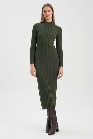 Vestido-camisola - Caqui