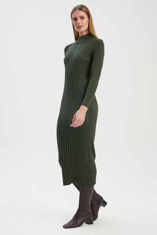 Vestido-camisola - Caqui