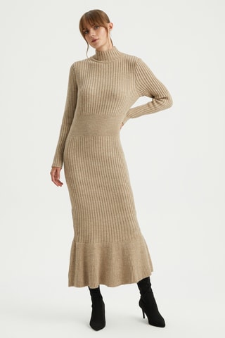 Vestido-camisola - Bege