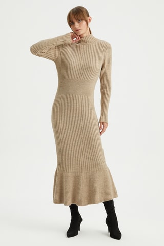 Vestido-camisola - Bege