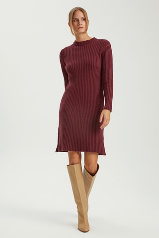 Vestido-camisola - Bordô